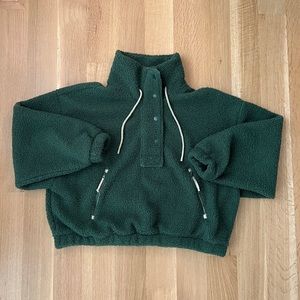 Faux Sherpa Cropped Sweater Jacket